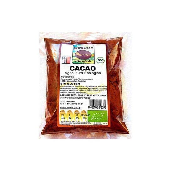 Bioprasad Cacao En Polvo Bio Sin Gluten Sin Lactosa G Promofarma