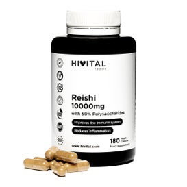 Hivital Foods Reishi puro 10000mg 180cáps veganas