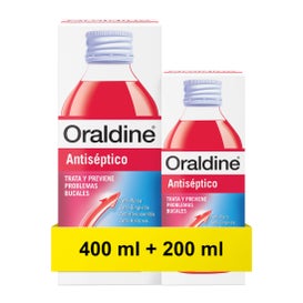 Oraldine antiseptic mouthwash 400ml + 200ml