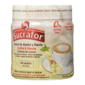 Sucrafor Birch and Stevia Sugar 60 Envelopes