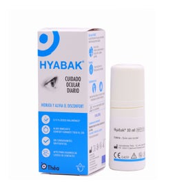 Hyabak colirio ojo seco hidratante diario 10 ml x 6 : : Salud y  cuidado personal