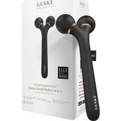 Geske SmartAppGuided Sonic Facial Roller 4 In 1 Black Gold 1ud