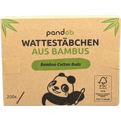 Pandoo Bastoncini per Orecchie Cotone e Bambù 200 pz