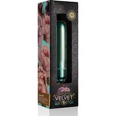 Rocks-Off Touch Of Velvet Vibrating Bullet Aqua Lily 1pc