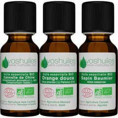 Voshuiles Kit Les 3 Aceites Esenciales Aromas Navideños Bio