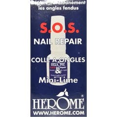 Herome Sos Nail Repair Pegamento para Uñas Mini Lima 10ml