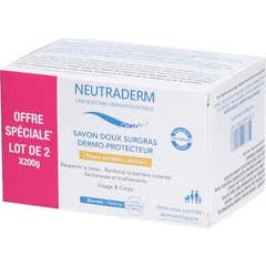 Neutraderm Jabón Suave Surgras Dermoprotector 2x200 gr