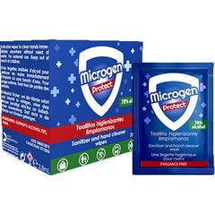 Microgen Toallitas Desinfectantes 70% Alcohol 25uds