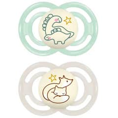 Mam Pack Chupete Perfect Night 16 Meses Verde 2 uds