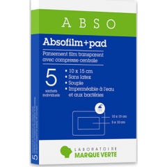 ABSOFILM+PAD PANS ADH 10X15CM 5
