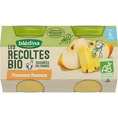Blédina Organic Baby Compotes Mela Ananas da 6 mesi 130gx2