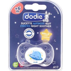 Dodie Pacifier 2 Wiek Noc Silikon bez pierścienia Nø17