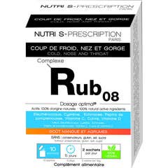 Nutriprescription Rub-08 Resfriado Nariz Garganta 10 Sobres