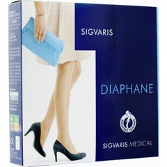 Sigvaris Diaphane Classe 2 Chaussette Femme Microfibre Noir Large Taille L Hauteur Normale