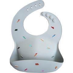 Mushie Babero Silicona Print Retro Cars 1ud