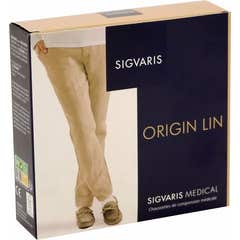 Sigvaris Origin Linen 2 Socks for Men LL Ecru 1 Pair