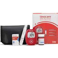 Sinocare Safe Aq Smart Kit 25 + 25 + Glucómetro + Bolsa