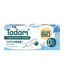 Tadam' Tampones Dermo-Sensitivos Bio Súper 4G 16 uds