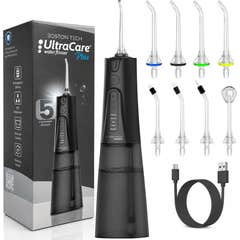 Portable Dental Irrigator Aquapik UltraCare Plus 8 Nozzles 5 Modes 300 ml (Black)