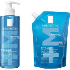 La Roche Posay Effaclar +M Gel Purificante 400ml + Recargo 400ml