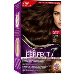 Wella Color Perfect 7 Kit 100% Cobertura de Canas 3/0 Marrón Oscuro