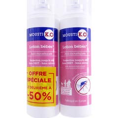 Mousti K.O Loción Anti-Mosquitos +6m 2x100ml