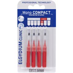 Elgydium Clinic Mono Compact Cepillos Interdentales 1,5 mm Rojo 4 uds