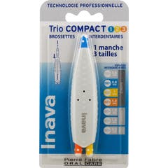 Inava Trio Compact Set Interdentalbørster ISO 1/2/3