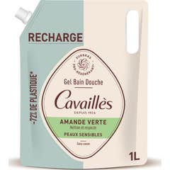 Cavailles Gel Ducha Almendra Verde Eco Recargo 1000 ml