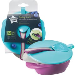 Tommee Tippee Pack 2 Feeding Bowls with Spoon and Lid