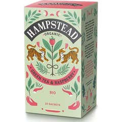 Hampstead Tea Green Tea-Raspberry Infusión Bio 20 Sobres