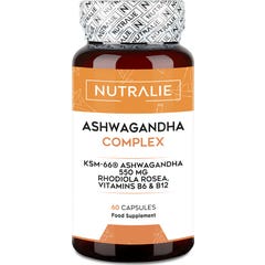 Nutralie Ashwagandha Complex + Vitaminas B6, B12 y Rodiola 60caps