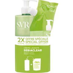 SVR Sebiaclear Zestaw Żel do Mycia + Uzupełnienie 2x400 ml