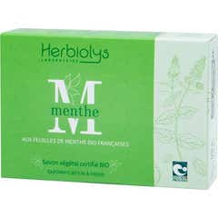Herbiolys Menthe Jabón Hojas de Menta Bio Francesa 100g