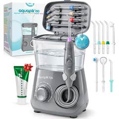 Aquapik100® Waterflosser Irrigador Dental 600 ml 10 Niveles Gris 1 ud