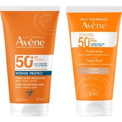 Avène Pack Fluido SPF50+ Color 50ml + Intense Protect SPF50+ 150ml