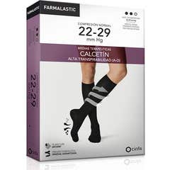 Farmalastic calcetín antibacteriano comp. normal T-mediana negro 1 par
