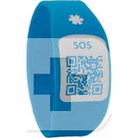 Bracciale Silincode SOS QR colore blu T-S 1ud