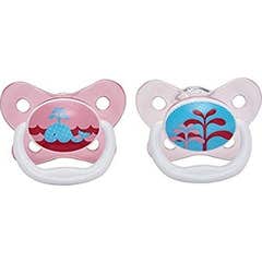 Dr Brown's Soother Prevent Mariposa 0 to 6 months pink 2 Units