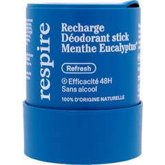 Respire Recarga Desodorante Stick Menta Eucalipto 48h 50 g