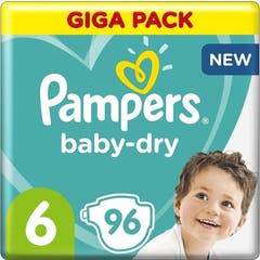 Pampers Pannolini Baby Dry Taglia 6 13-18 kg 96 pz