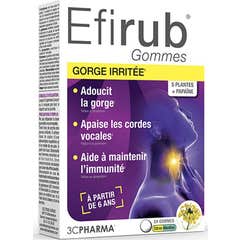 3C Pharma Efirub Gomas Irritación de Garganta 24 Gummies