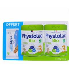 Physiolac Bio Set 3 Leche de Crecimiento 2x800g + WaterWipes