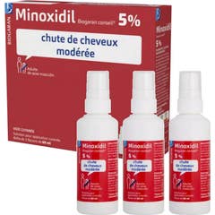 Biogaran Minoxidil 5 % Solución para Aplicación Cutánea 3x60 ml