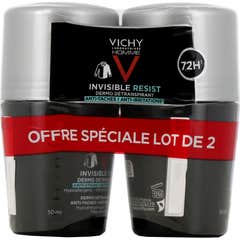 Vichy Homme Déodorant Roll-On 72H Invisible Resist 2x50ml