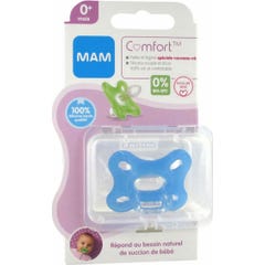 Mam Succette Comfort 0+ mois Garçon Silicone 1ut