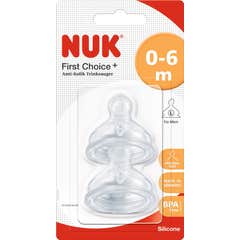 Nuk prima scelta capezzolo in silicone bocca larga T1 Orifizio L 2uds