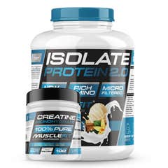 MuscleFit Pack Isolate 2kg Vainilla-Canela + Creatina 300g + Shaker