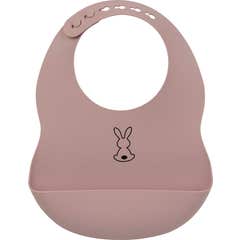 Nattou Babero Silicona Rosa Viejo 1 ud