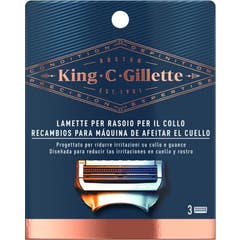 Gillette King Neck Razor Blades Refill 3uds